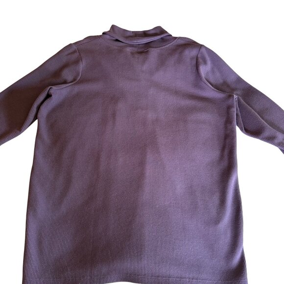 Roamans Purple Ribbed Knit Cowl Neck Sweater Size Large 18/20 Cozy Casual - Picture 5 of 7